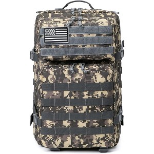 Link Military Backpack 45L Molle Army Tactical 3 Day Survival Waterproof Outdoor Fishing Hiking Camping Bug Out Backpack 900D Oxford Assault Pack - 1 of 4