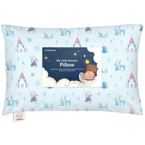 KeaBabies Toddler Pillow with Pillowcase 13X18 Soft Organic Cotton Toddler Pillows for Sleeping Kids Travel Pillow Age 2 5 Enchanted Frost