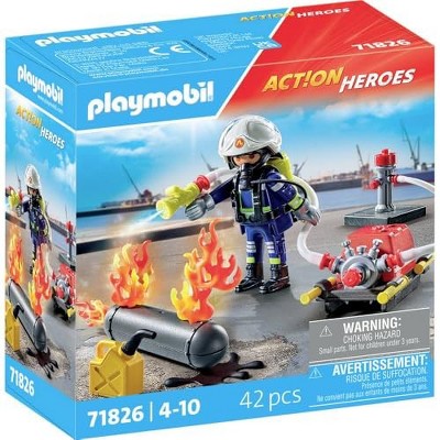 Playmobil 71826 Firefighter with Water Pump Playset 42pc