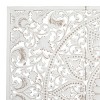 Set of 3 Wooden Floral Handmade Intricately Carved Wall Decors with Mandala Design White - Olivia & May - 3 of 4