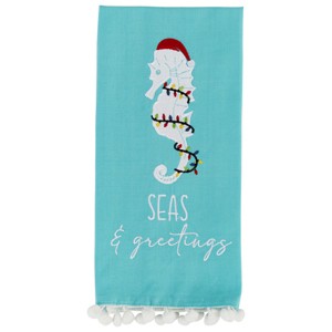 Split P Holiday Sea Horse Dishtowel Set of 2 - 1 of 3