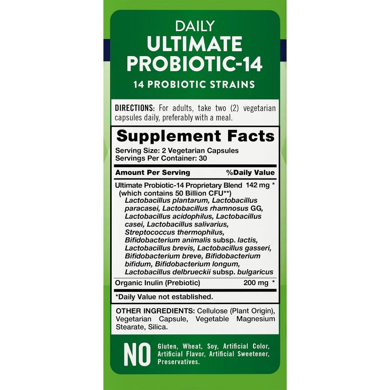 Nature's Truth Probiotic 50 Billion CFU | 200mg Prebiotics | 60 Capsules, 2 of 9