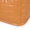 Baddow Contemporary Faux Leather Channel Stitch Rectangular Pouf - Christopher Knight Home - 4 of 4
