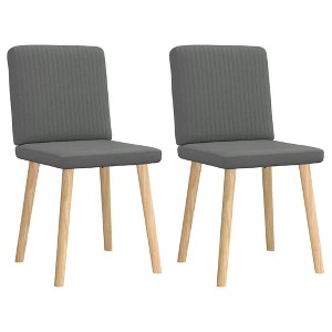 vidaXL Dining Chair Set of 2 Dark Grey - 1 of 4