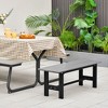 Tangkula Outdoor HDPE Bench w/ Metal Frame 47" x 14" x 16" for Yard Garden - 3 of 4