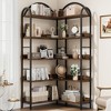 Corner Bookshelf Bookcase, 5 Tier L Shaped Corner Bookshelf, Large Metal Frame Bookshelf, Etagere Display Rack Shelf for Living Room Bedroom - 3 of 4