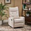Fabric Swivel Glider Rocker Recliner Chair with Tufted Back and Modern Armrests - 4 of 4