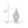 Black Bow Jewelry Sterling Silver North Carolina State Wolfpack NCAA Extra Small Pendant - 2 of 3