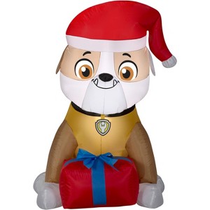 Gemmy Christmas Airblown Inflatable Rubble with Present, 3 ft Tall, Brown - 1 of 3