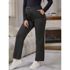 INSPIRE CHIC Women's Maternity Pants Straight Leg Pregnancy Sweatpants with Drawstring - 2 of 4