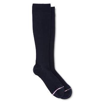 Dr. Motion Women's Mild Compression Knee High Socks - Navy 4-10
