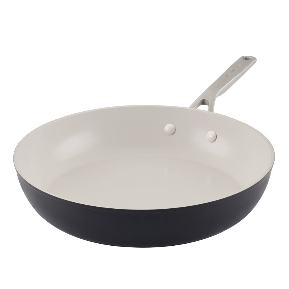 KitchenAid 12.25 Hard Anodized Ceramic Nonstick Frying Pan Matte Black