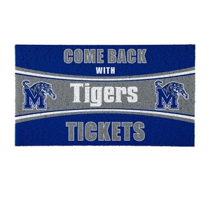 Evergreen Come Back with Tickets University of Memphis 28" x 16" Woven PVC Indoor Outdoor Doormat - 1 of 4