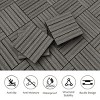 Gulches 20PCS Wood Plastic Composite Deck Tiles , DIY Interlocking Decking Tiles, Floor Tile, Durable, Waterproof, Indoor Outdoor, Dark Grey - 3 of 4