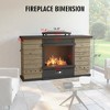 YARDSIGHT Iron Outdoor Gas Fireplace with Multi-Color Coatings (Wood Grain, White, Antique Bronze) - Elegant & Durable - 3 of 4