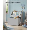 SONGMICS Kids Bookshelf and Toy Organizer, Toy Storage Chest and Bookcase with 3 Shelves, Storage Box with Wheels, Multipurpose - 3 of 4