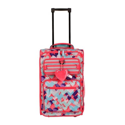 Crckt 18" Carry On Suitcase - Pink Hearts