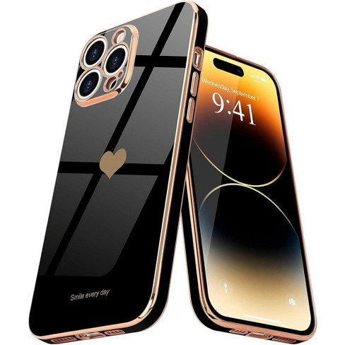 Entronix Love-Heart Luxury Case for Apple iPhone 16 Pro Heart Case, Cute Design Shiny Bling Cover, Soft TPU Slim Shockproof Protective Case - image 1 of 4