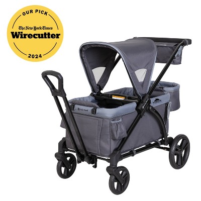 Ultra Gray Double Tandem Stand-on Stroller Wagon