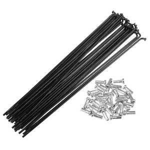 Unique Bargains 14G J Bend Bicycle Steel Spokes 36Pcs - 1 of 4