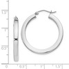 Black Bow Jewelry 3.25mm, Sterling Silver, Polished Square Hoops - 30mm (1 1/8 Inch) - 4 of 4