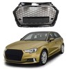 Front Bumper Grille Replacement, Center Bumper Grille, Honeycomb Grill Cover Compatible For A3 RS3 2016-2018: 8V3853651AA, 8V3853651AE, 8V3853651AC - 3 of 4