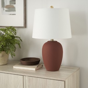 23" Farmhouse Ceramic Urn Pot Table Lamp - Nourison - 1 of 4