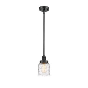 Bell - 1 Light Stem Hung Mini Pendant In Industrial Style-10 Inches Tall and 5 Inches Wide - 1 of 1