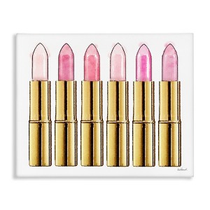 Stupell Industries Pink Gold Lipstick Glam Fashion Canvas Wall Art - 1 of 4