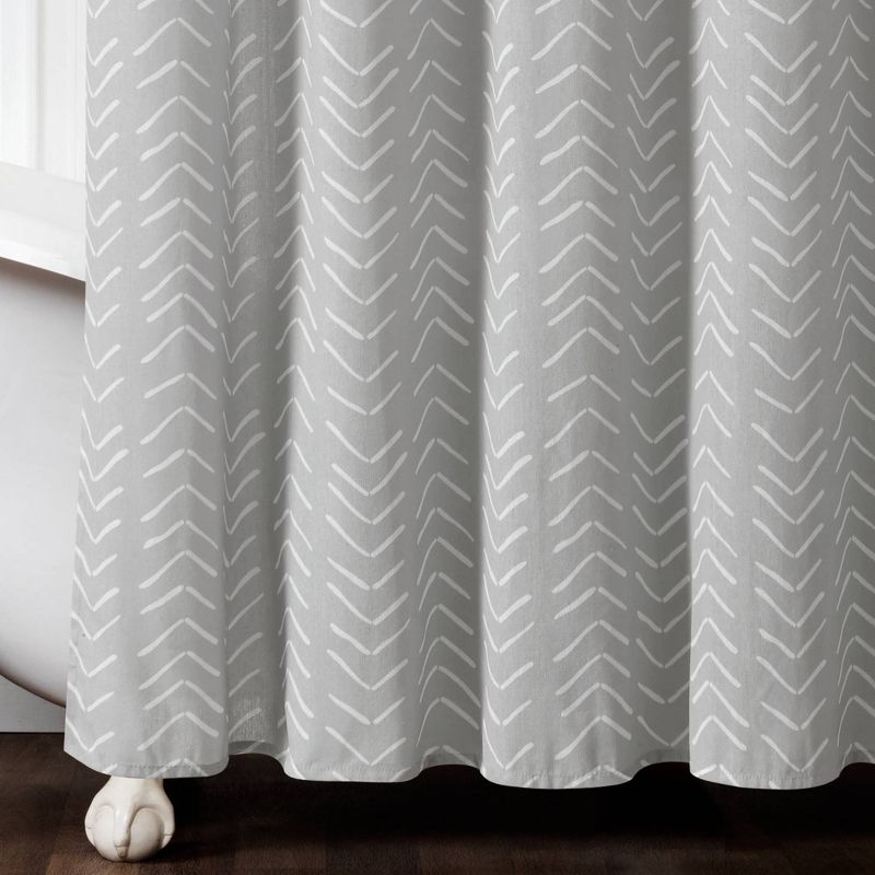 72"x72" Hygge Modern Arrow Linen Shower Curtain - Lush Décor, 4 of 6