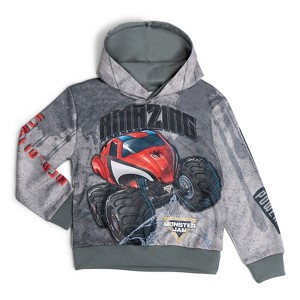 Monster Jam Marvel's Trucks Fleece Athletic Pullover Hoodie - 1 of 4