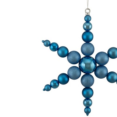 18" Blue Shatterproof Plastic Snowflake Ornament