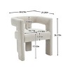 2PC Modern Chenille Upholstered Armchair, Solid Wood Frame Lounge Chair for Living Room or Bedroom - Coolbibila - 4 of 4