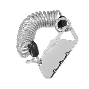 Unique Bargains Motorcycle Bicycle Portable Resettable 3 Digit Cable Combination Helmet Lock - 1 of 4