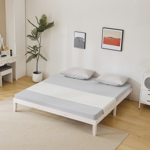 KTMBDW 12 Inch Twin/Full/Queen/King Size Platform Bed with Wooden Slats, No Box Spring Needed, Easy Assembly - 1 of 4