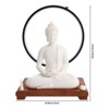 YIYIBYUS Indoor Ceramic Buddha Statue for Home Decor With and LED Circle Lamp - 4 of 4