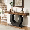 Hommoo Industrial Farmhouse Narrow  Console Table Rustic Brown - 3 of 4