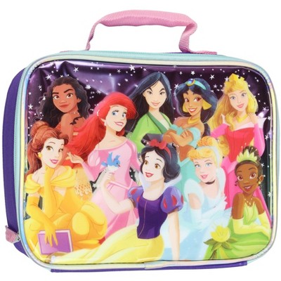 Disney Princess Girl's 9 Princesses Insulated Lunch Box Tote Purple ...