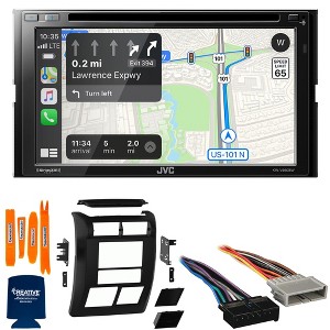 JVC KW-V960BW 6.8" Wireless CarPlay/Auto Receiver Bundle for Jeep Wrangler - 1 of 4