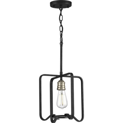 Gilded Iron Black LED Mini Farmhouse Pendant Light