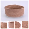 REGALWOVEN Home Decor Entryway Desk Key Tray Round Woven Storage Basket 2 Pcs - 3 of 4