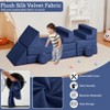 Kids Couch for Building Fort Toy,22pcs DIY Toddler Sofa,Velvet Toddler Futon Sofa Bed for Playroom, Bedroom,Grey - 2 of 4