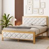 Composite Cotton Press Thread Soft Wrapped Bed Frame - 2 of 4