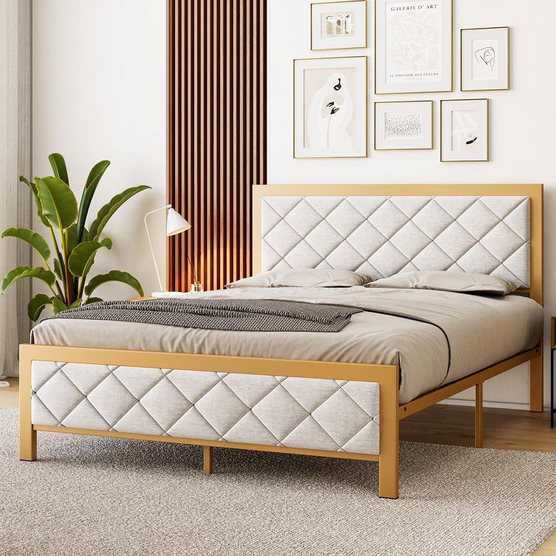 Composite Cotton Press Thread Soft Wrapped Bed Frame, 2 of 8