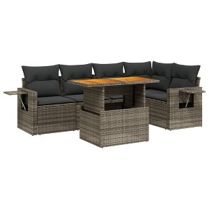 vidaXL Garden Sofa Set Grey - 1 of 4