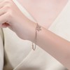 Teen 18K Rose Gold-Plated Adjustable Bracelet featuring a sparkling Cubic Zirconia Star Charm, combining modern elegance with a touch of playful charm - 2 of 3