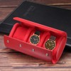Unique Bargains Leather Travel Single Watch Roll Storage Box - 4 of 4