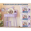 TackView Kids Vanity Set, Girls Princess Bear-Shaped Make Up Vanity Desk with Mirro&Stool, Toddler Make Up Table Set for Bedroom - 4 of 4