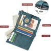 BEAFUP Small Wallets for Women,Bifold RFID Blocking Leather Card Holder Compact Wallet with Zipper Coin Pocket for Women - 2 of 4
