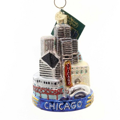 Old World Christmas 4.25" Chicago Ornament Windy City  -  Tree Ornaments